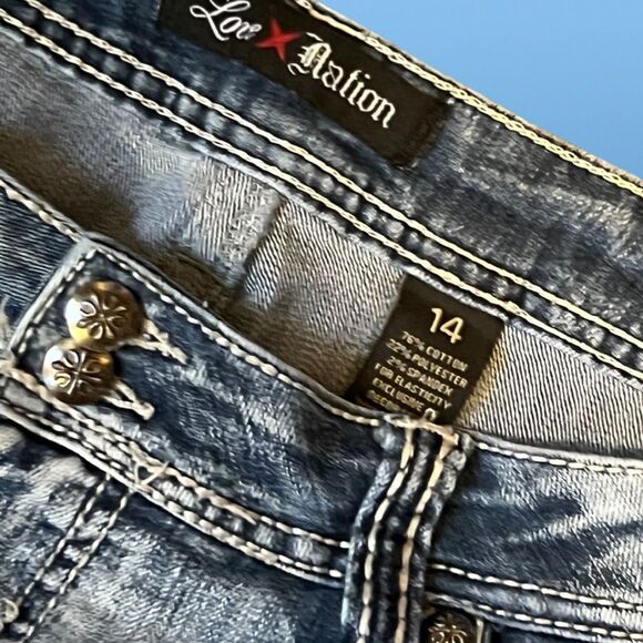 Plus Size Love Nation Crop Jeans Size 14 32x23 #152 - Picture 4 of 6